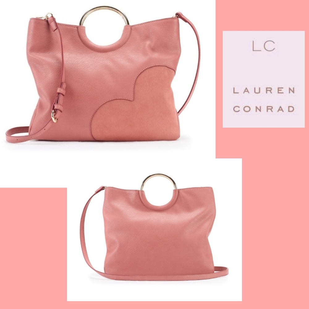 Lauren Conrad Rose Heart Convertible Crossbody Bag